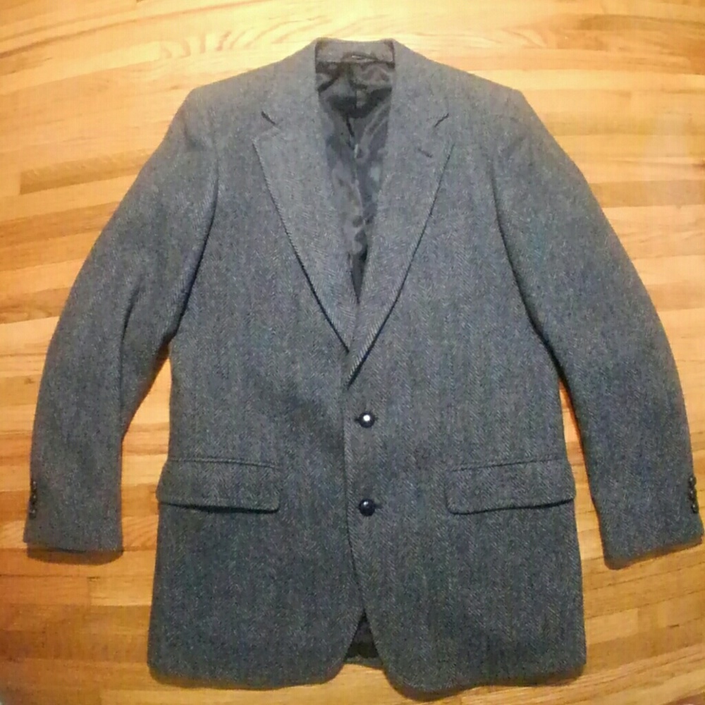 Towncraft Herringbone 100% Pure Wool Sport Coat